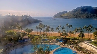 Watch the pool and ocean live from the Royal Sonesta webcam in Kauai Hawaii