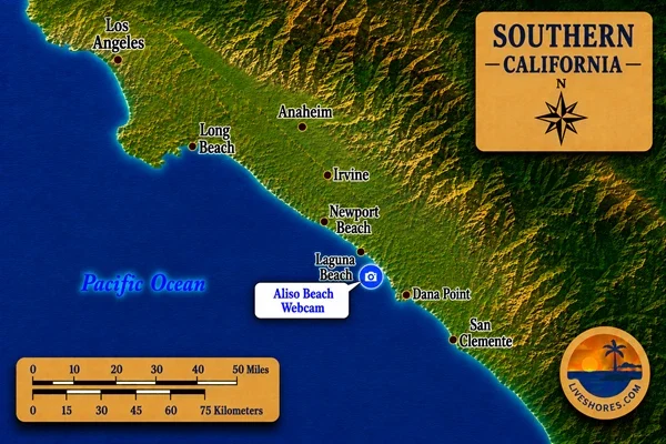 Aliso Beach Webcam Map