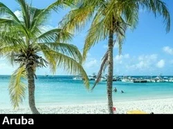 A beautiful day on an uncrowded beach in Aruba