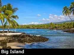 The Pacific Ocean meets a rugged cove in the Big Island of Hawaii
