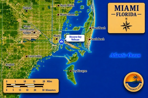 Biscayne Bay Webcam Map