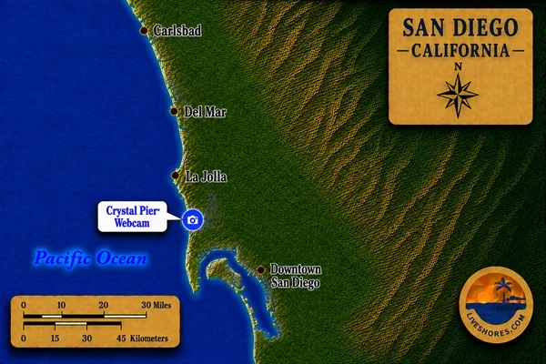 Crystal Pier Webcam Map