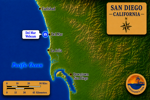 Del Mar Webcam Map