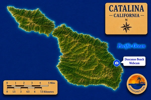Descanso Beach Webcam Map
