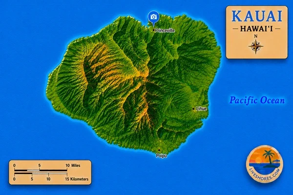 Hanalei Bay Webcam Map