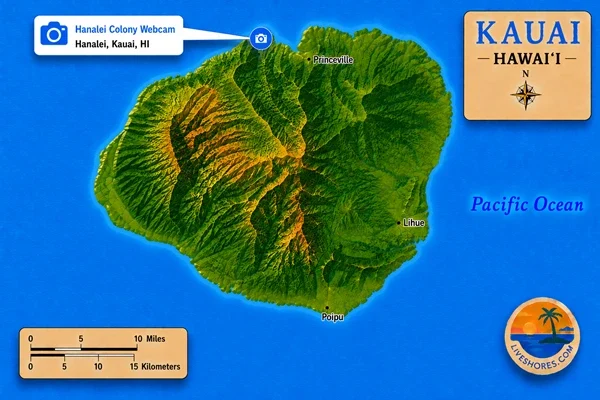 Hanalei Colony Resort Webcam Map