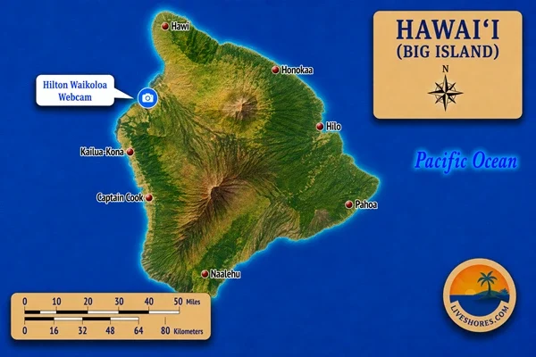 Hilton Waikoloa Village Webcam Map
