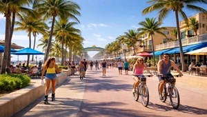 Live view of the Hollywood Beach Florida boardwalk. Check out all of the activity and current weather conditions.