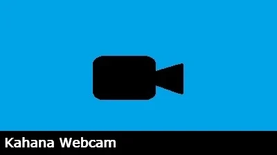 Live view of the beach and ocean from the top of the Kahana Beach Resort.