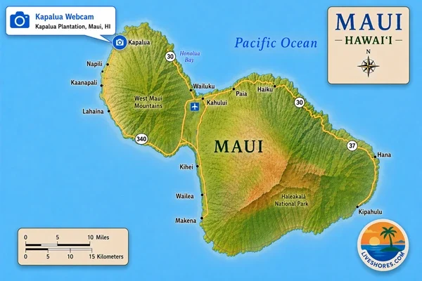 Kapalua Webcam Map