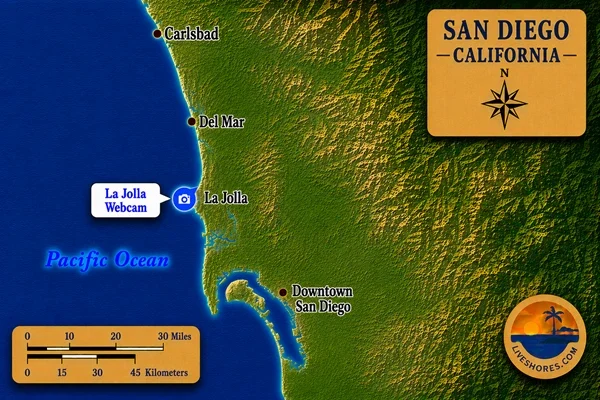 La Jolla Webcam Map