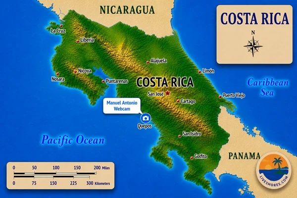 Manuel Antonio Webcam Map