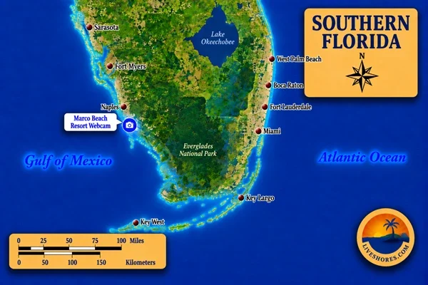 Marco Beach Resort Webcam Map