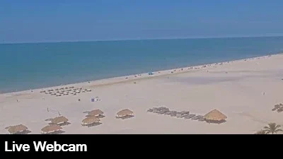Beautiful view of Marco Beach and the Marriott Resort in south Florida.