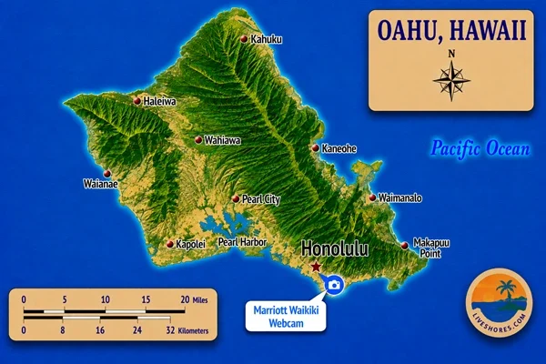 Marriott Waikiki Webcam Map