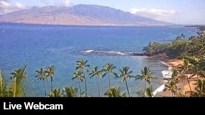 View of the Marriott Wailea Resort and Spa with the beach and cove in the background