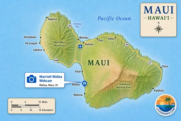 Marriott Wailea Webcam Map