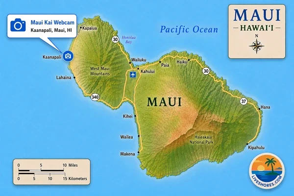 Maui Kai Webcam Map