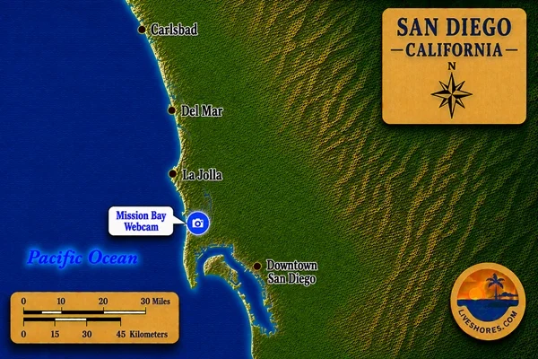 Mission Bay Webcam Map