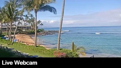 View of the beach and offshore reef as waves gently break