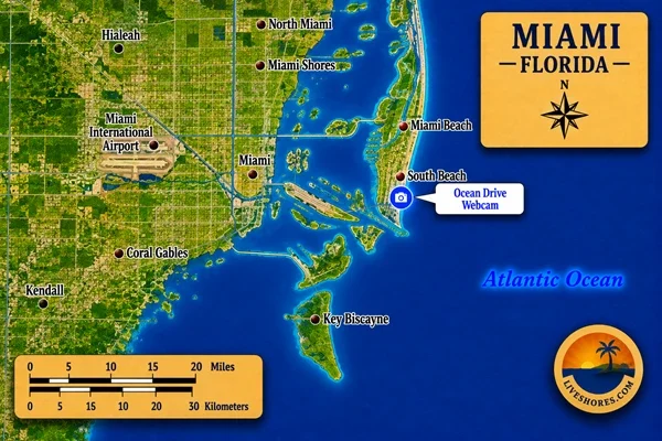 Ocean Drive Webcam Map
