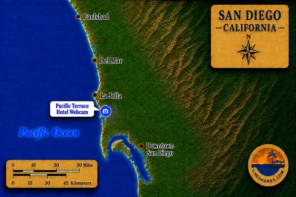 Pacific Terrace Hotel Webcam Map