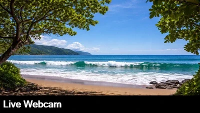 Close up view of the beach and surf in Playa Hermosa Costa Rica, just south of Jaco.