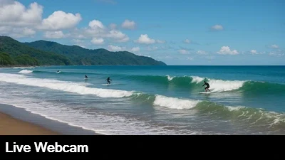 Live view of the surf and current weather in Playa Jaco Costa Rica.