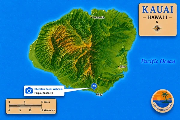 Sheraton Kauai Webcam Map