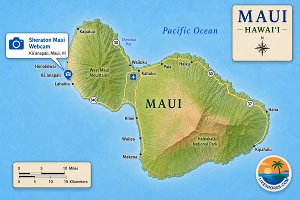 Sheraton Maui Webcam Map