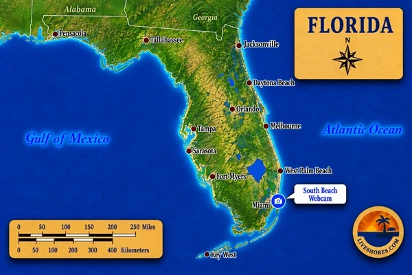 South Beach Webcam Map